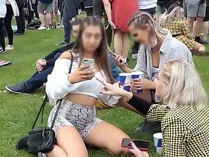 Hottest bitch with epic ass in snakeskin shorts