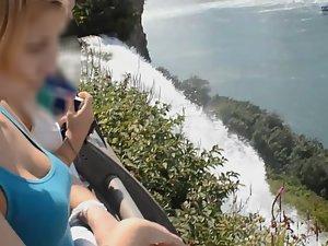 Sightseeing on tits by niagara falls Picture 6