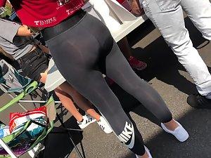 Sun shines on hot butt and reveals a thong Picture 2