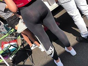 Sun shines on hot butt and reveals a thong Picture 4