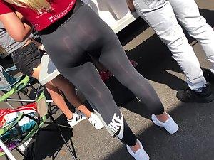 Sun shines on hot butt and reveals a thong Picture 6