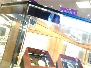 Ass cheeks halfway out of tiny jeans shorts Picture 6