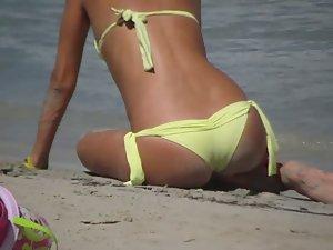 Sexy milf sitting at the beach Picture 6