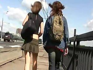 No panties found under her skirt Picture 1