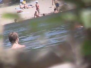 Tender nudist girl got filmed by a voyeur Picture 4