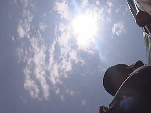 Exact moment of hot girl bending over Picture 7