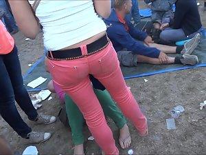 Peeping on hot hippie girl and her friend's tits Picture 5