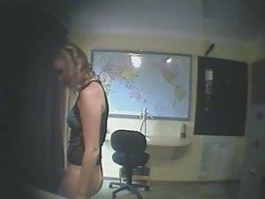 Young school teacher changes clothes Picture 8