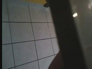 Naked girl scared while fingering pussy Picture 3