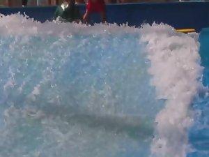 Hot teen girl at the water slide Picture 1
