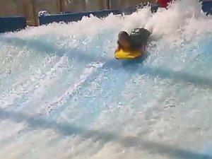 Hot teen girl at the water slide