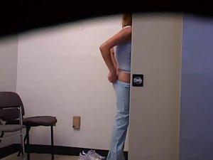 Spying on the new nurse as she dresses Picture 8