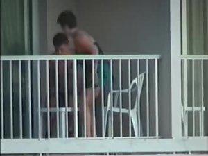 Voyeur caught them fuck on the balcony Picture 6