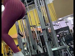 Peeping on sexy starlet exercising with personal trainer Picture 6
