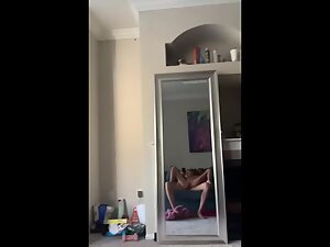 Mirror selfie of hot girlfriend riding his big dick Picture 6