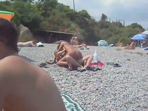 Horny couple filmed fucking on beach Picture 6