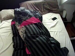 Spying her naked ass while she is texting in bed Picture 8