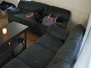 Hidden cam caught housewife rub pussy to an orgasm