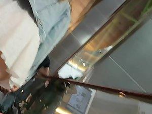 Upskirt of gorgeous young blonde Picture 2