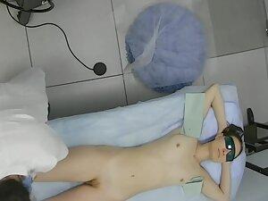 Fully hairless naked girl in front of the hidden camera Picture 3