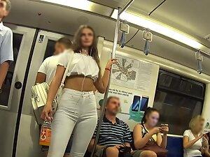 Like a sexy queen of public transport Picture 2