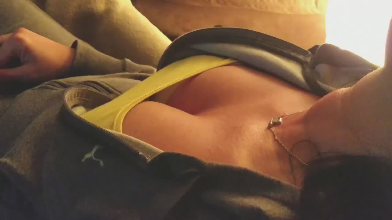 Perfect firm tits jiggling during bus ride