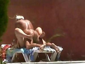 Horny couple fuck is spied by the pool Picture 5