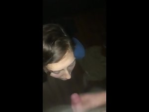 Cutie kneels down and waits for his cumshot Picture 3