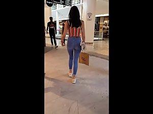 Two hot friends in stripes and jeans Picture 1