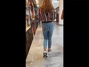 Two hot friends in stripes and jeans Picture 6