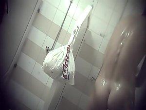 Sporty girls showering in the locker room Picture 3