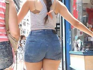 No idea how she got that big butt in such tiny shorts Picture 1