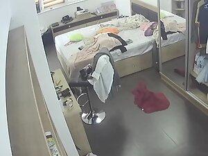 Hidden cam caught her naked in front of the mirror Picture 4