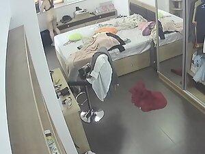 Hidden cam caught her naked in front of the mirror Picture 7