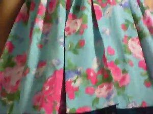 Lifted skirt reveals a leopard thong Picture 7