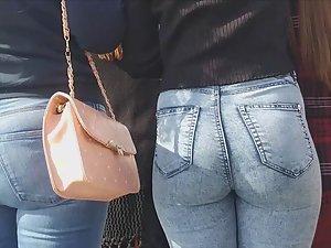 Perfect girl pulls jeans out of ass Picture 2