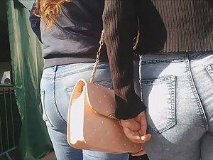 Perfect girl pulls jeans out of ass Picture 7