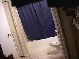 Hot girl caught under the shower Picture 4