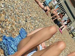 Generous nipple slip caught on the beach Picture 7