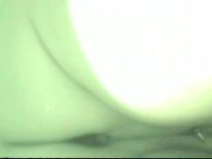 Upskirt view of an exposed pierced pussy Picture 4