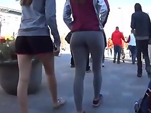 Following a tight ass of a teen girl