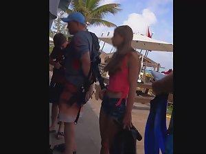 Sexy scuba diver caught by the beach Picture 4