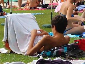 Funny pervert caught by the pool Picture 5