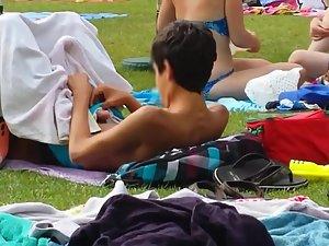 Funny pervert caught by the pool Picture 6