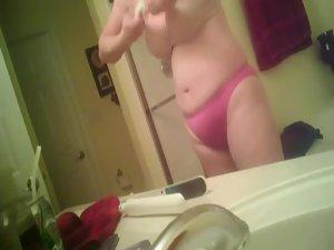 Spying on wife's sister in my bathroom Picture 8