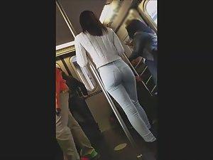 Natural born stripper in subway Picture 4