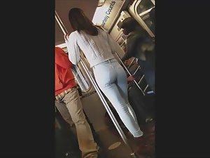 Natural born stripper in subway Picture 5