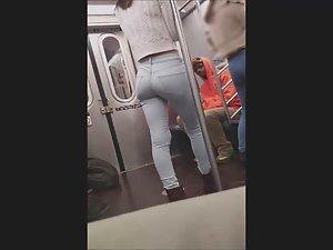 Natural born stripper in subway Picture 6