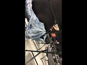 Admiring her ass and thong while she is sitting Picture 1