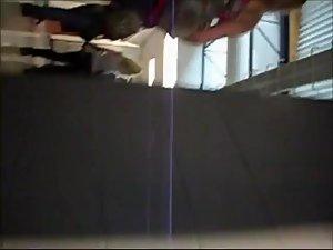 Creeping on a girl in a short white skirt Picture 7